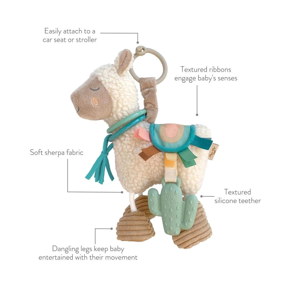 Llama Itzy Friends Link & Love™ Activity Plush Itzy Ritzy Pacifiers & Teethers Lil Tulips