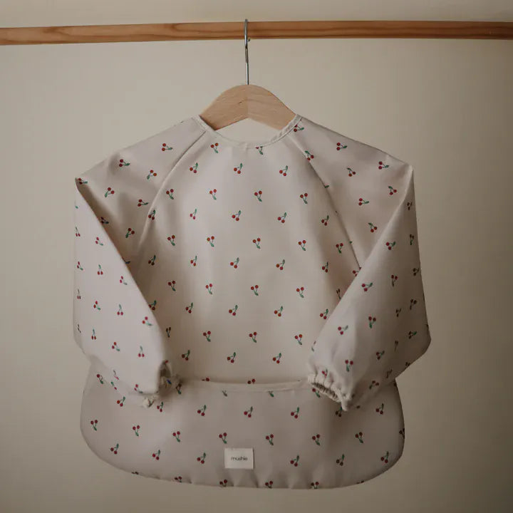 Long Sleeve Bib - Cherries Mushie Lil Tulips