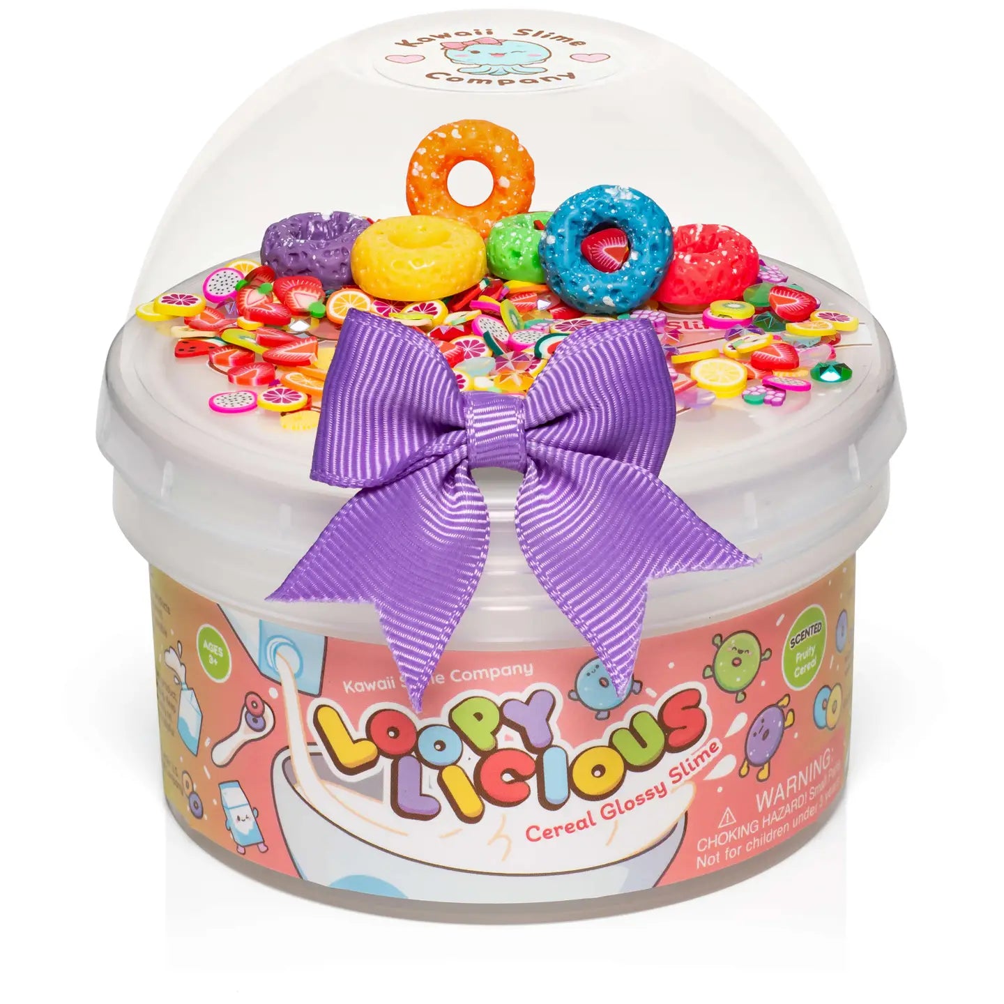 Loopylicious Cereal Glossy Signature Dome™ Dome Slime Kawaii Slime Company Lil Tulips