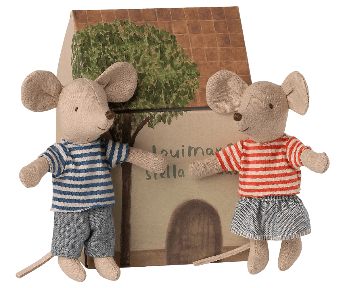 LouiMax and Stella, Little brother and sister mice Maileg Lil Tulips