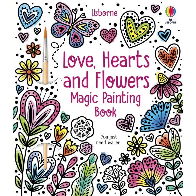 Love, Hearts, and Flowers Magic Painting Book Harper Collins Childrens Lil Tulips