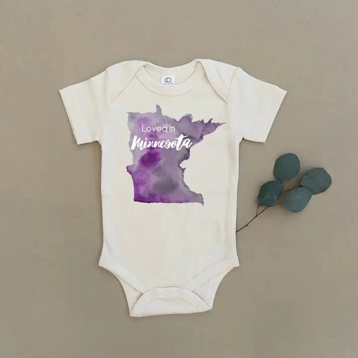 Loved in Minnesota Organic Baby Onesie Urban Baby Co. Baby & Toddler Clothing Lil Tulips