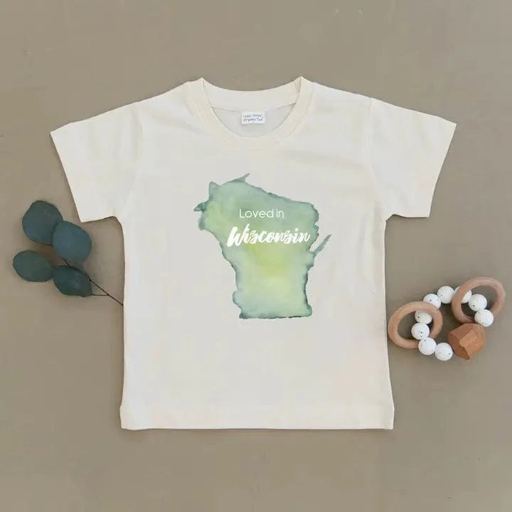 Loved in Wisconsin Organic Toddler Tee Urban Baby Co. Baby & Toddler Clothing Lil Tulips