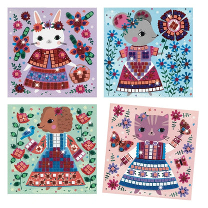 Lovely Pets Sticker Mosaic Craft Kit Djeco Lil Tulips