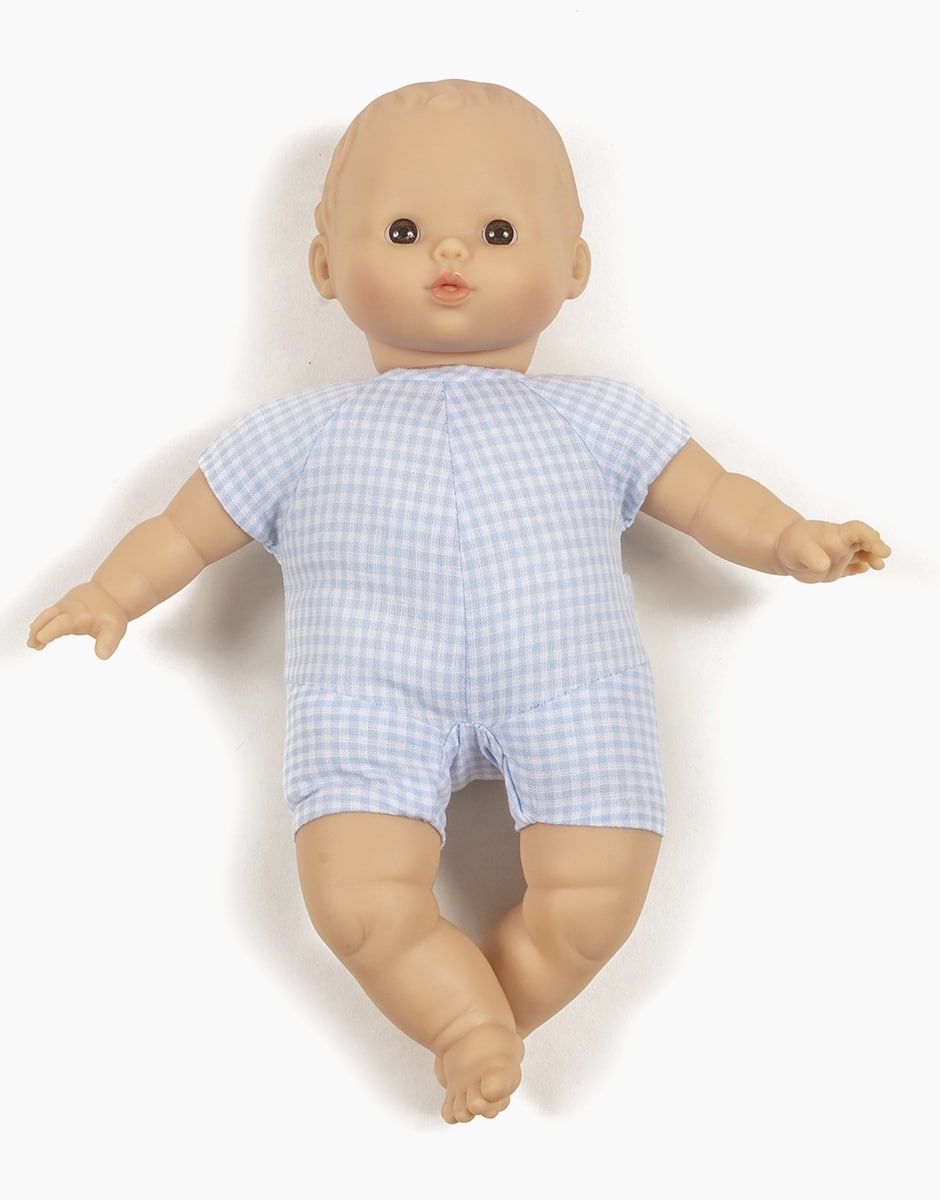 Lucien Vintage Blue Gingham Soft Body Minikane Doll Minikane Lil Tulips
