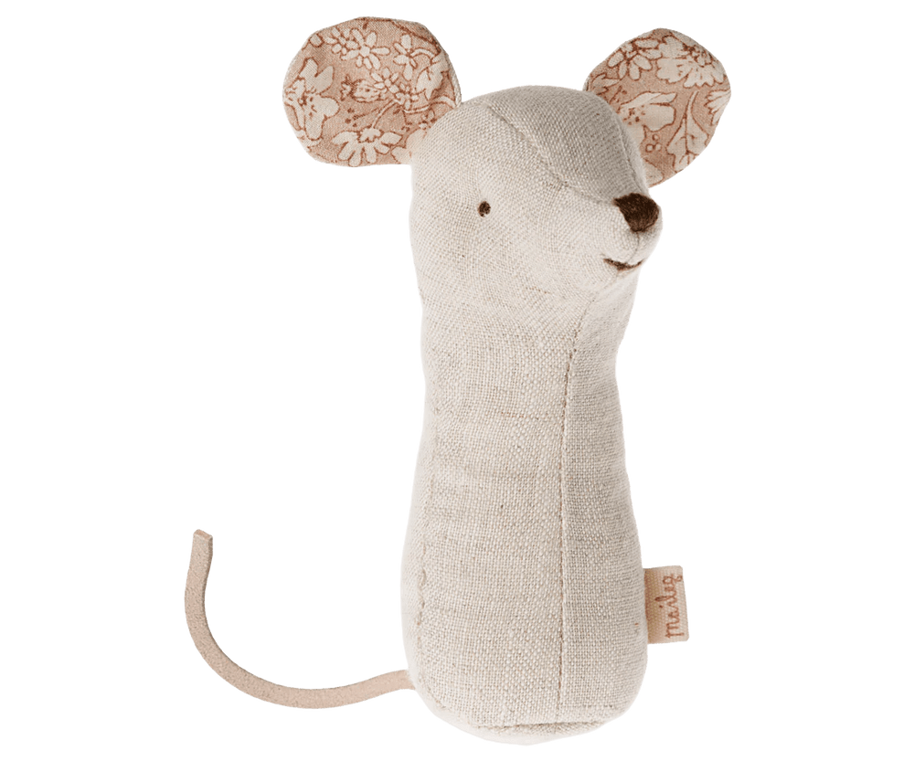 Lullaby Friend Rattles, Mouse - Natural Maileg Lil Tulips