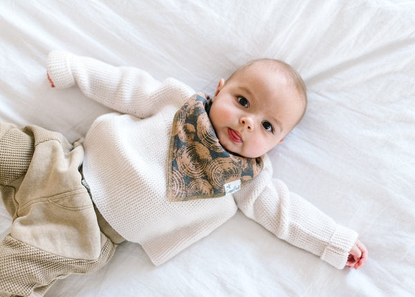 Lumberjack Bandana Bibs Copper Pearl Lil Tulips