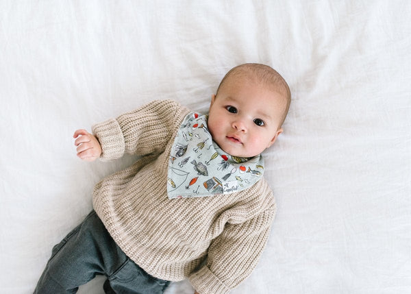 Lumberjack Bandana Bibs Copper Pearl Lil Tulips