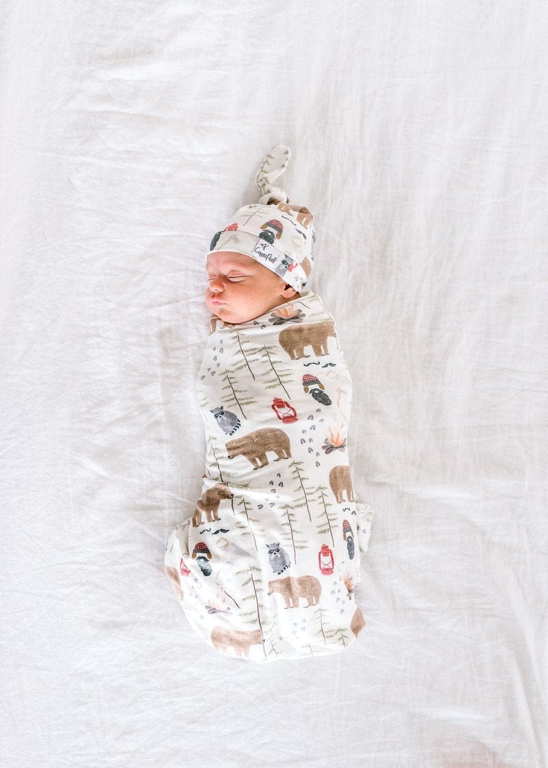 Lumberjack Knit Swaddle Blanket Copper Pearl Lil Tulips