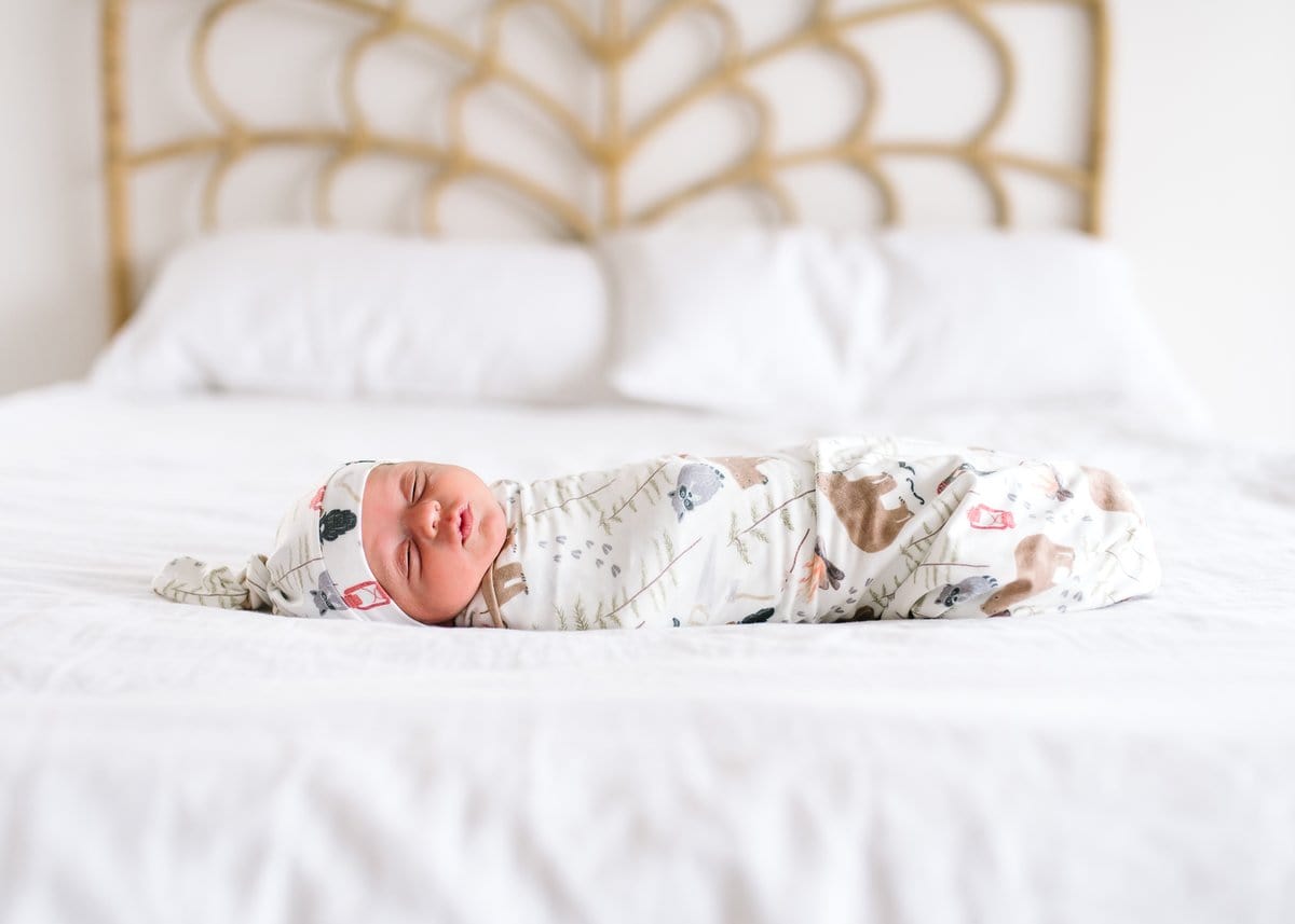 Lumberjack Knit Swaddle Blanket Copper Pearl Lil Tulips