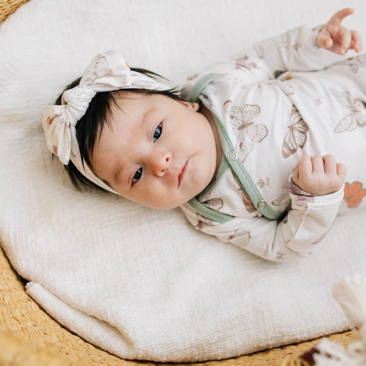 Luna Newborn Knotted Gown Copper Pearl Lil Tulips