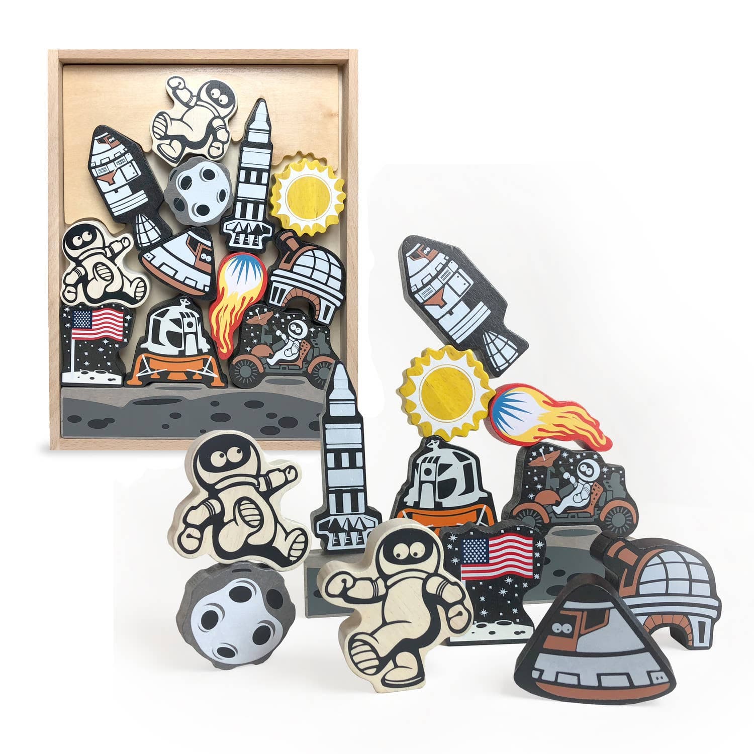 Lunar Lander Balance Game & Playset BeginAgain Toys Lil Tulips