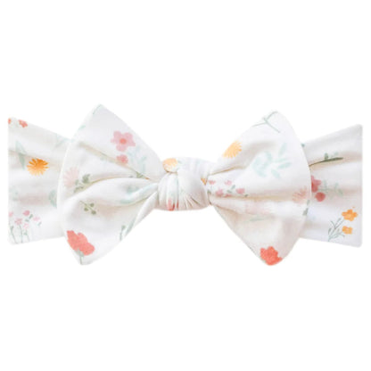 Mabel Knit Headband Bow Copper Pearl Lil Tulips