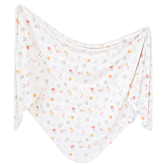 Mabel Knit Swaddle Blanket Copper Pearl Lil Tulips
