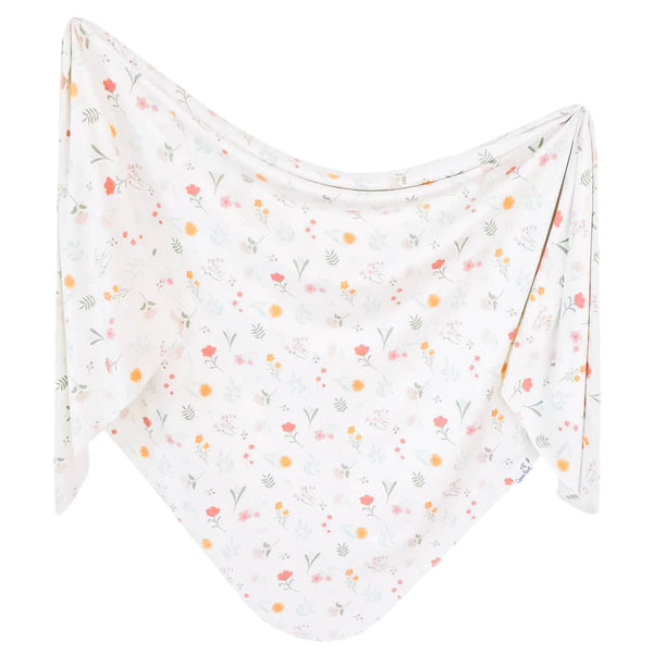 Mabel Knit Swaddle Blanket Copper Pearl Lil Tulips
