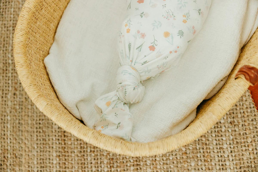 Mabel Knit Swaddle Blanket Copper Pearl Lil Tulips