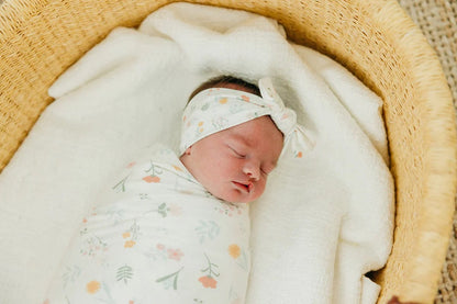 Mabel Knit Swaddle Blanket Copper Pearl Lil Tulips