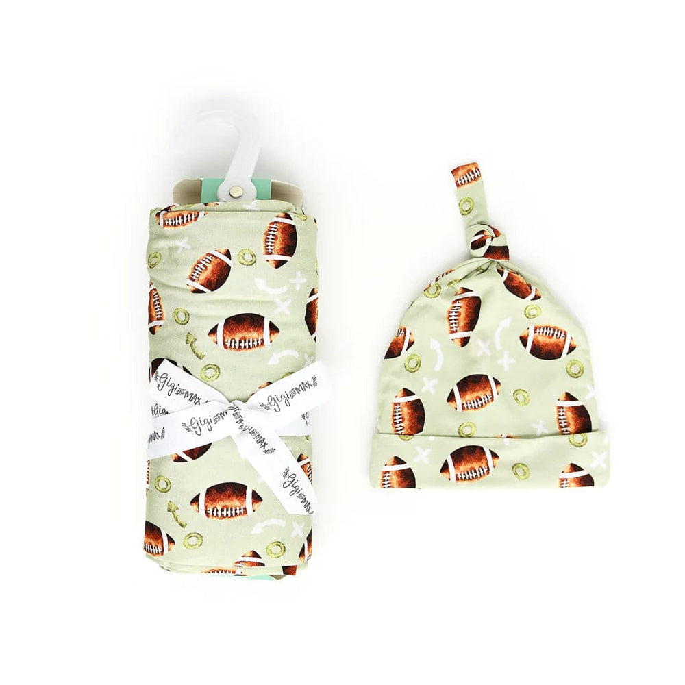 Madden Football Swaddle & Hat Set Gigi and Max Baby & Toddler Clothing Lil Tulips