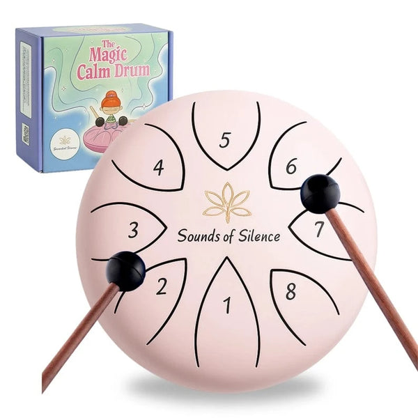 Magic Calm Steel Tongue Drum - Pink Sounds Of Silence Drums Lil Tulips