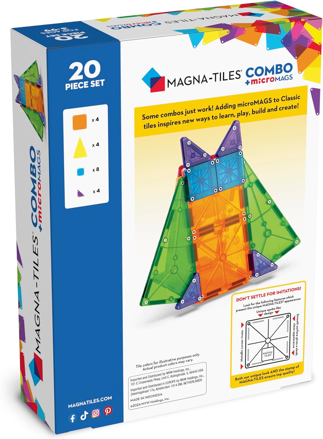MAGNA-TILES® 20 Piece Combo Set Magna-Tiles Lil Tulips