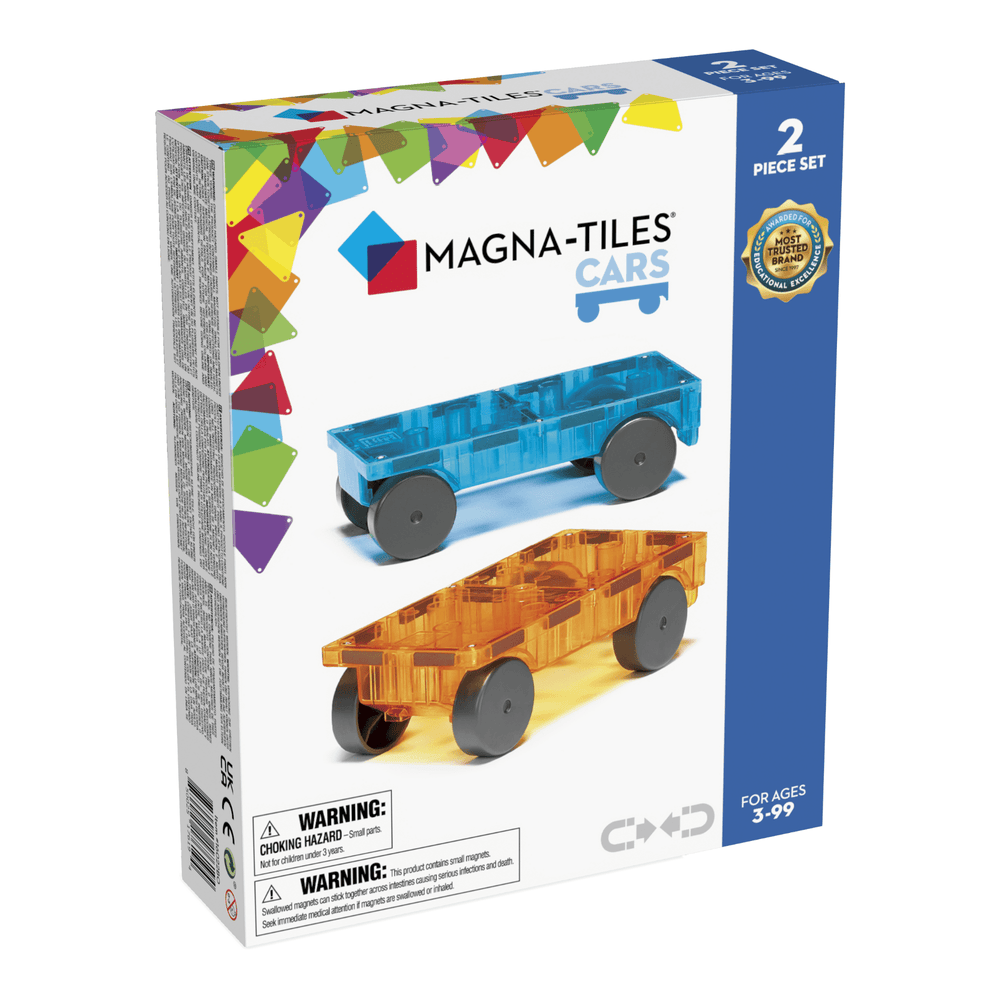 Magna-Tiles® Cars – Blue & Orange 2-Piece Set Magna-Tiles Lil Tulips