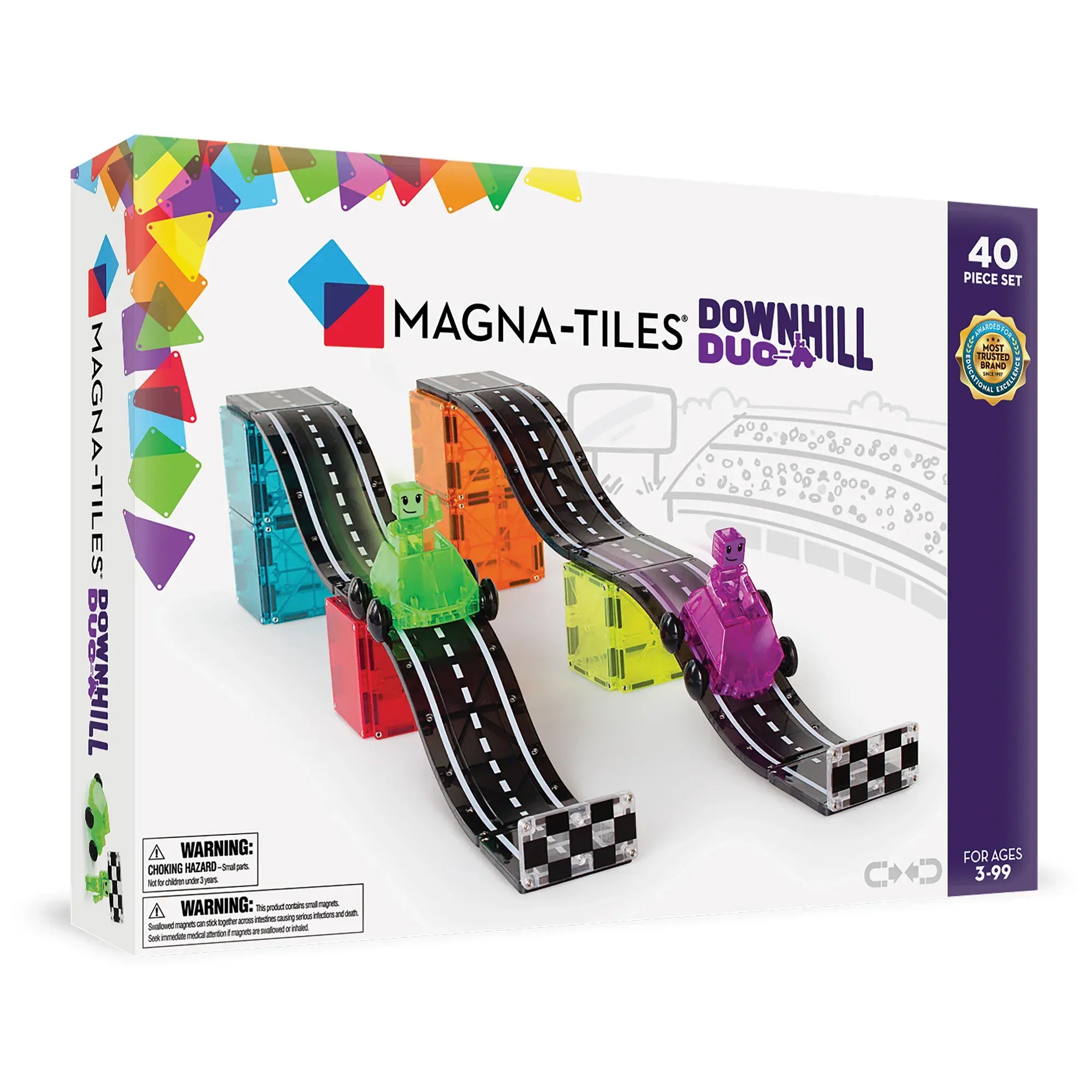 Magna-Tiles® Downhill Duo 40-Piece Set Magna-Tiles Lil Tulips