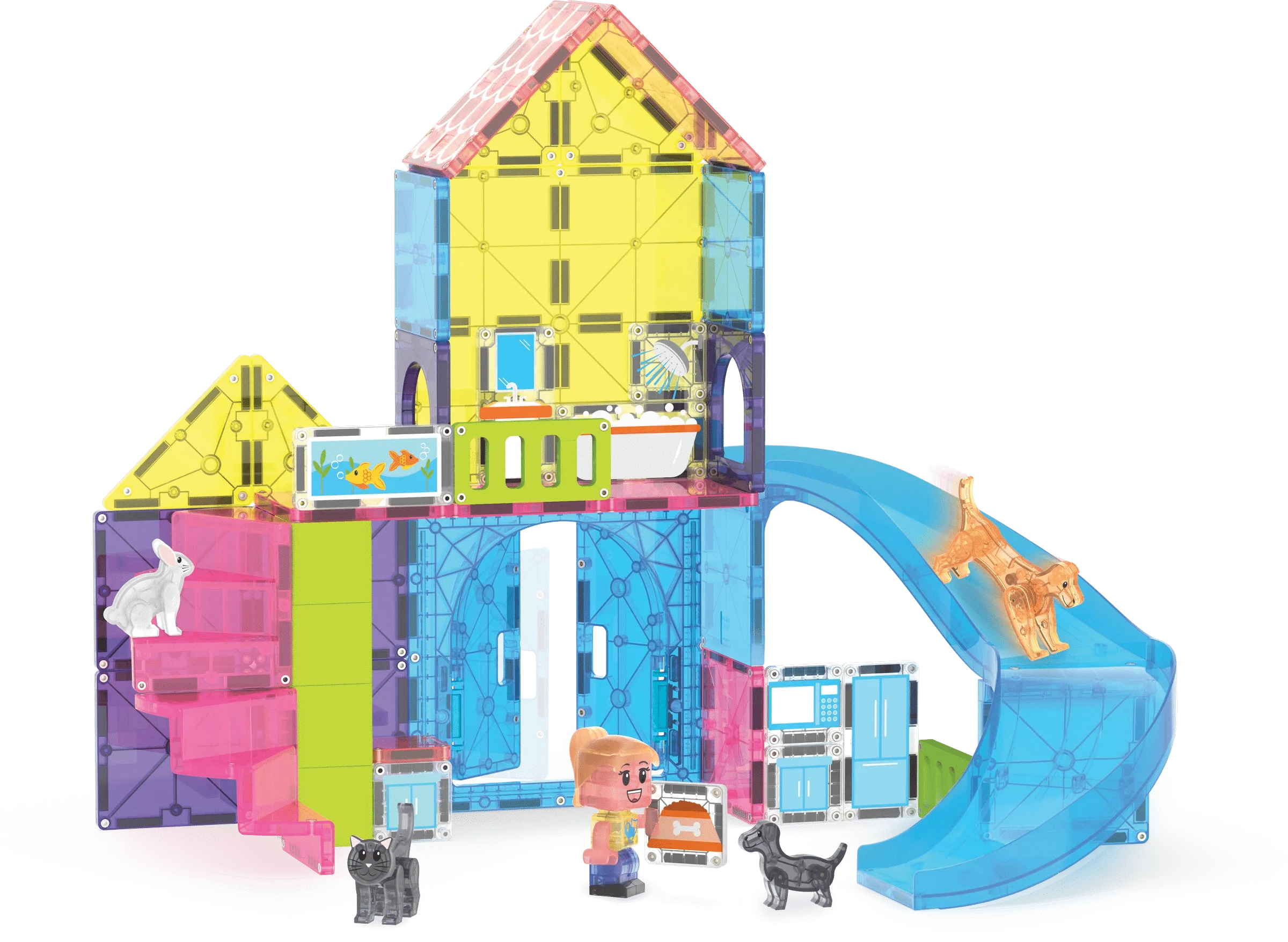 MAGNA-TILES® Pet Playhouse™ 50  Piece Set Magna-Tiles Lil Tulips