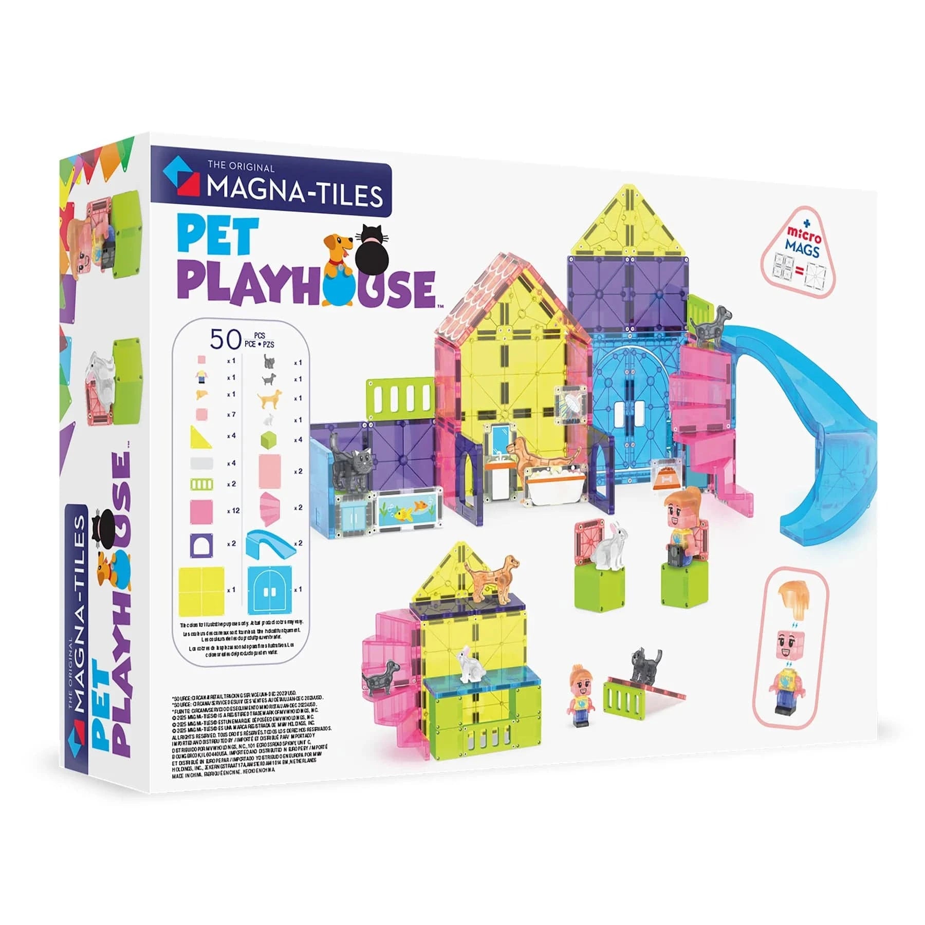 MAGNA-TILES® Pet Playhouse™ 50  Piece Set Magna-Tiles Lil Tulips