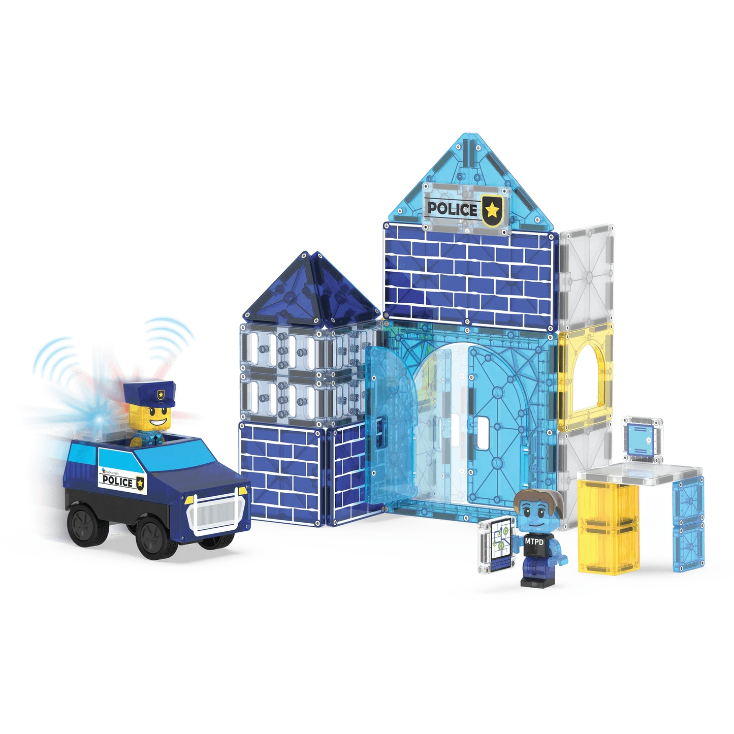 MAGNA-TILES® Police Station™   35 Piece   Set Magna-Tiles Lil Tulips