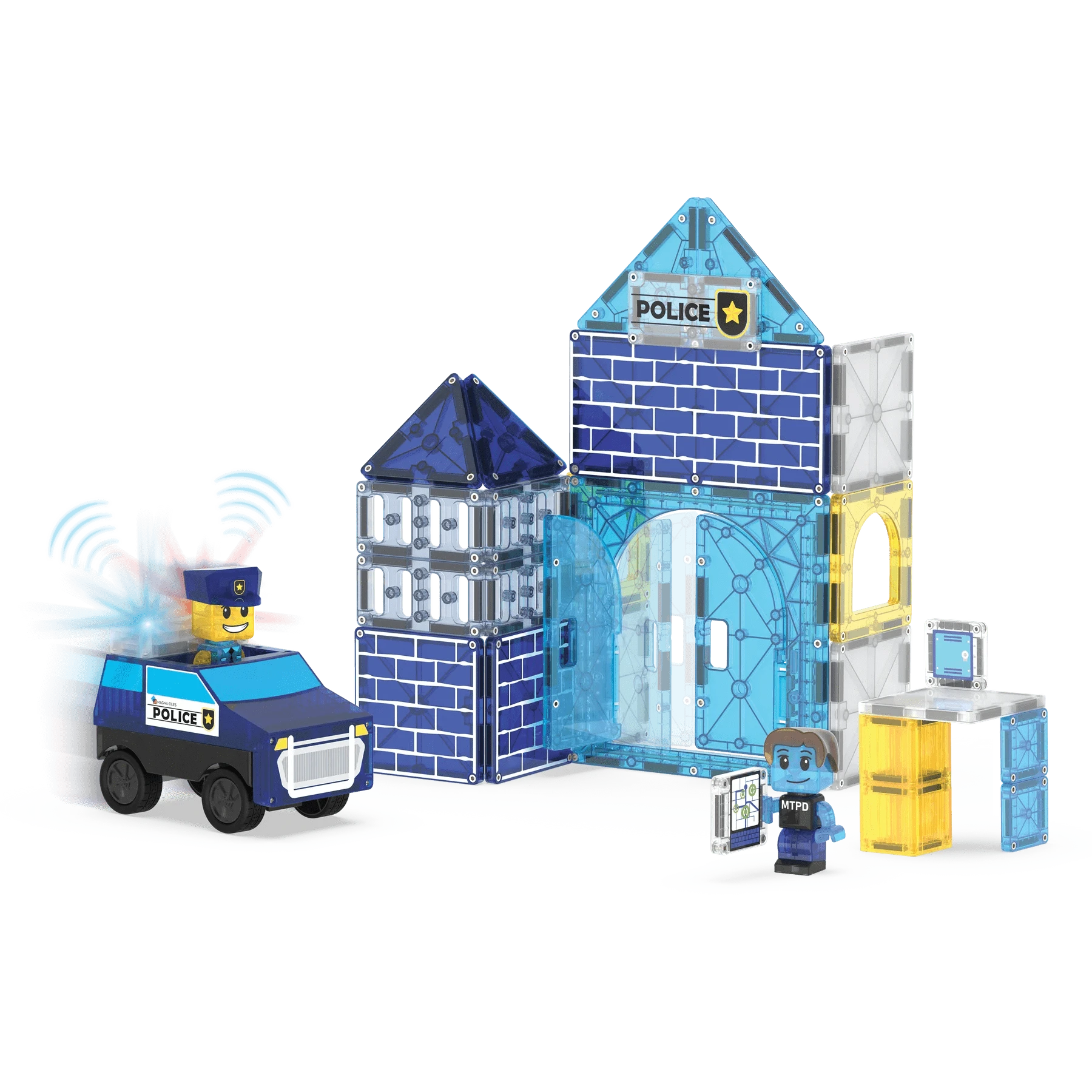 MAGNA-TILES® Police Station™   35 Piece   Set Magna-Tiles Lil Tulips