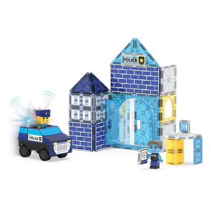MAGNA-TILES® Police Station™   35 Piece   Set Magna-Tiles Lil Tulips