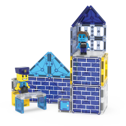 MAGNA-TILES® Police Station™   35 Piece   Set Magna-Tiles Lil Tulips
