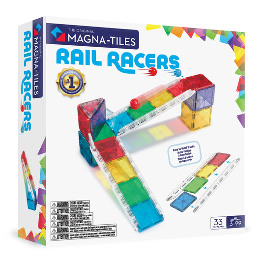 MAGNA-TILES® Rail Racers™   33 Piece Set Magna-Tiles Lil Tulips