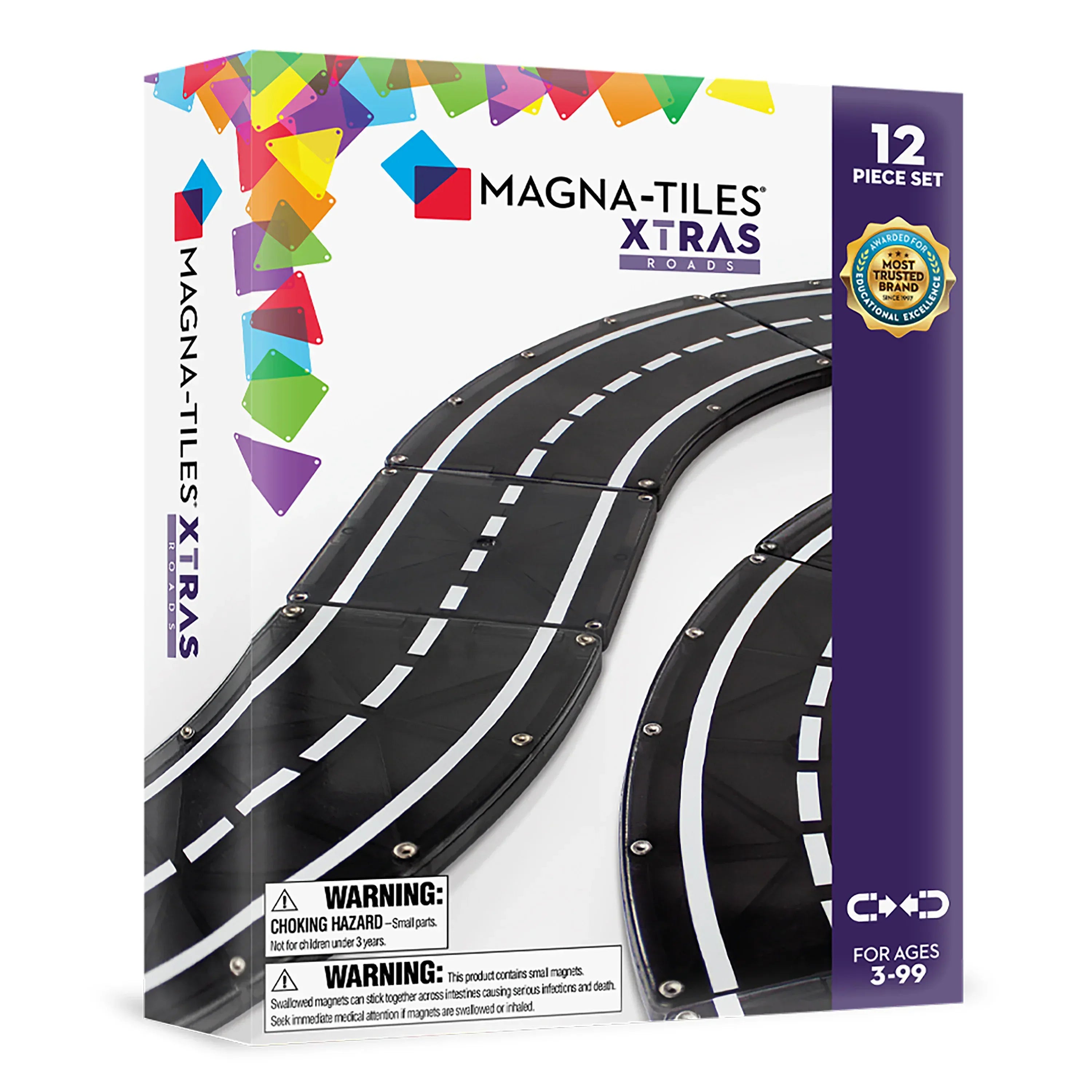 Magna-Tiles® XTRAS: Roads 12-Piece Set | Magna-Tiles