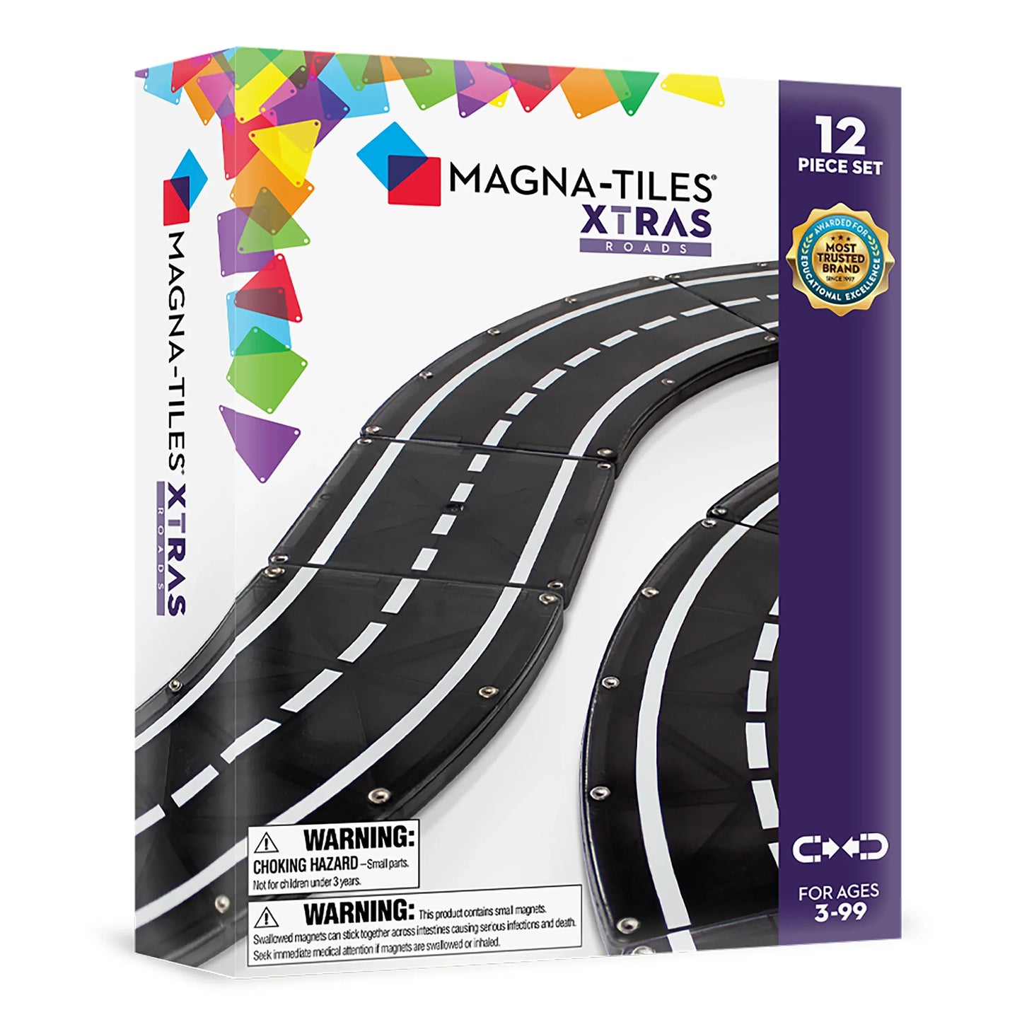 Magna-Tiles® XTRAS: Roads 12-Piece Set Magna-Tiles Lil Tulips