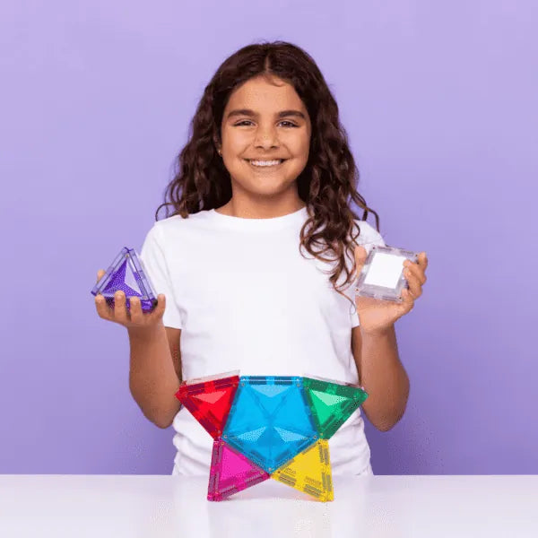 Magnetic Tiles Light Star Pack, 28 Pieces Connetix Lil Tulips