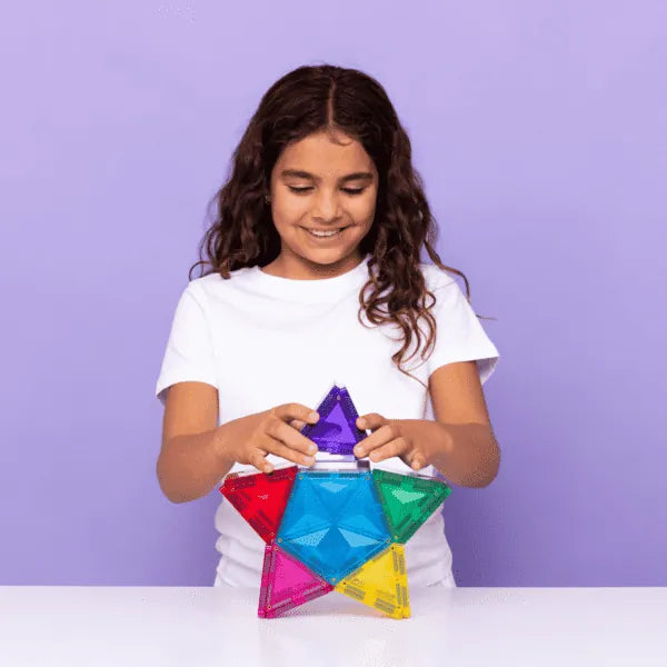 Magnetic Tiles Light Star Pack, 28 Pieces Connetix Lil Tulips