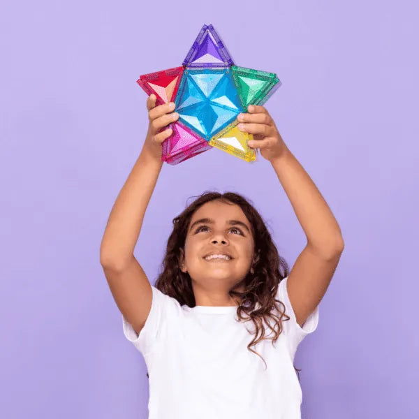 Magnetic Tiles Light Star Pack, 28 Pieces Connetix Lil Tulips