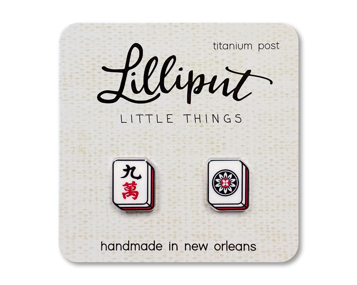 Mahjong Tile Earrings Lilliput Little Things Lil Tulips