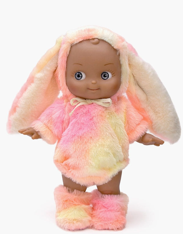 Maia Mini Panchas Doll - Rainbow Pink Bunny Fantasia Outfit - 27 cm Minikane Lil Tulips