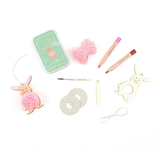 Make Your Own Pom Pom Bunny Gift Kit Cotton Twist Lil Tulips
