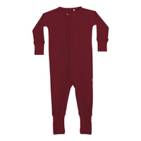 Maroon Small Ribbed Zip Romper Brave Little Ones Lil Tulips