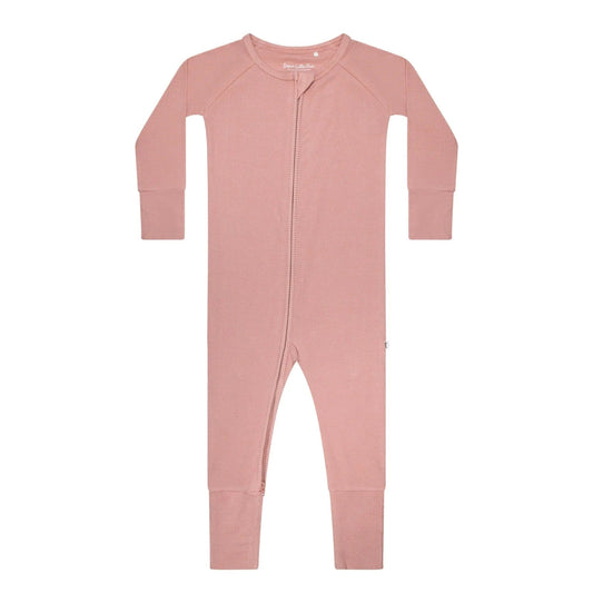 Mauve Small Ribbed Zip Romper Brave Little Ones Lil Tulips