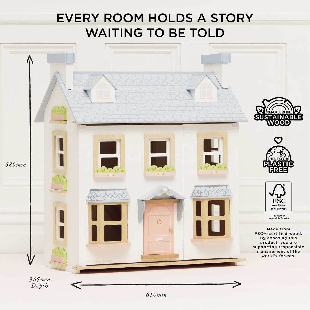Mayberry Manor Wooden Dolls House Le Toy Van Lil Tulips