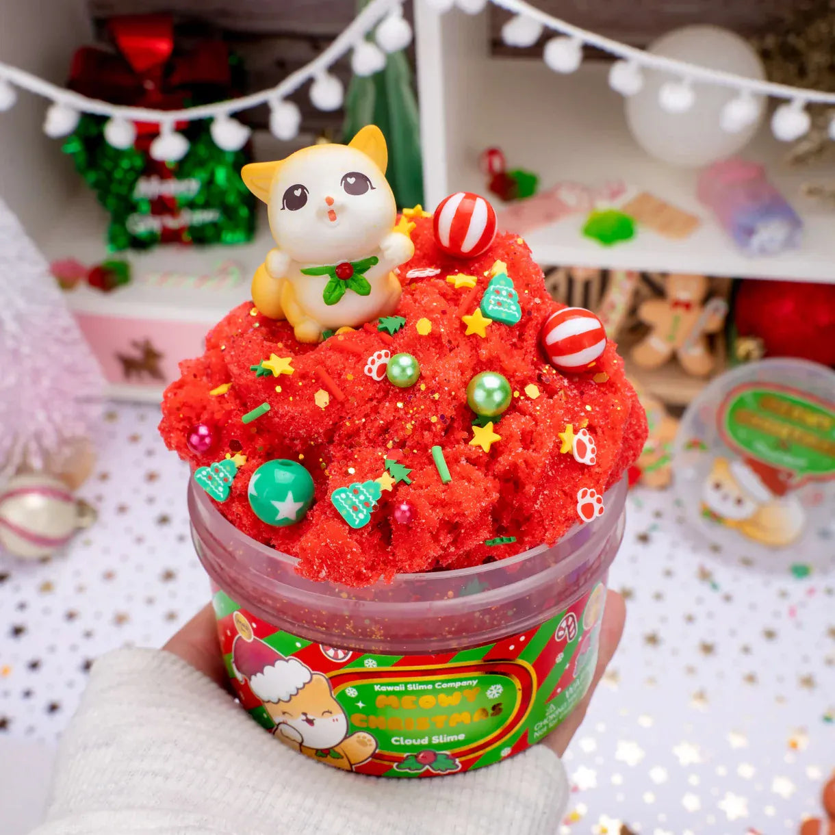 Meowy Christmas Cloud Slime Kawaii Slime Company Lil Tulips