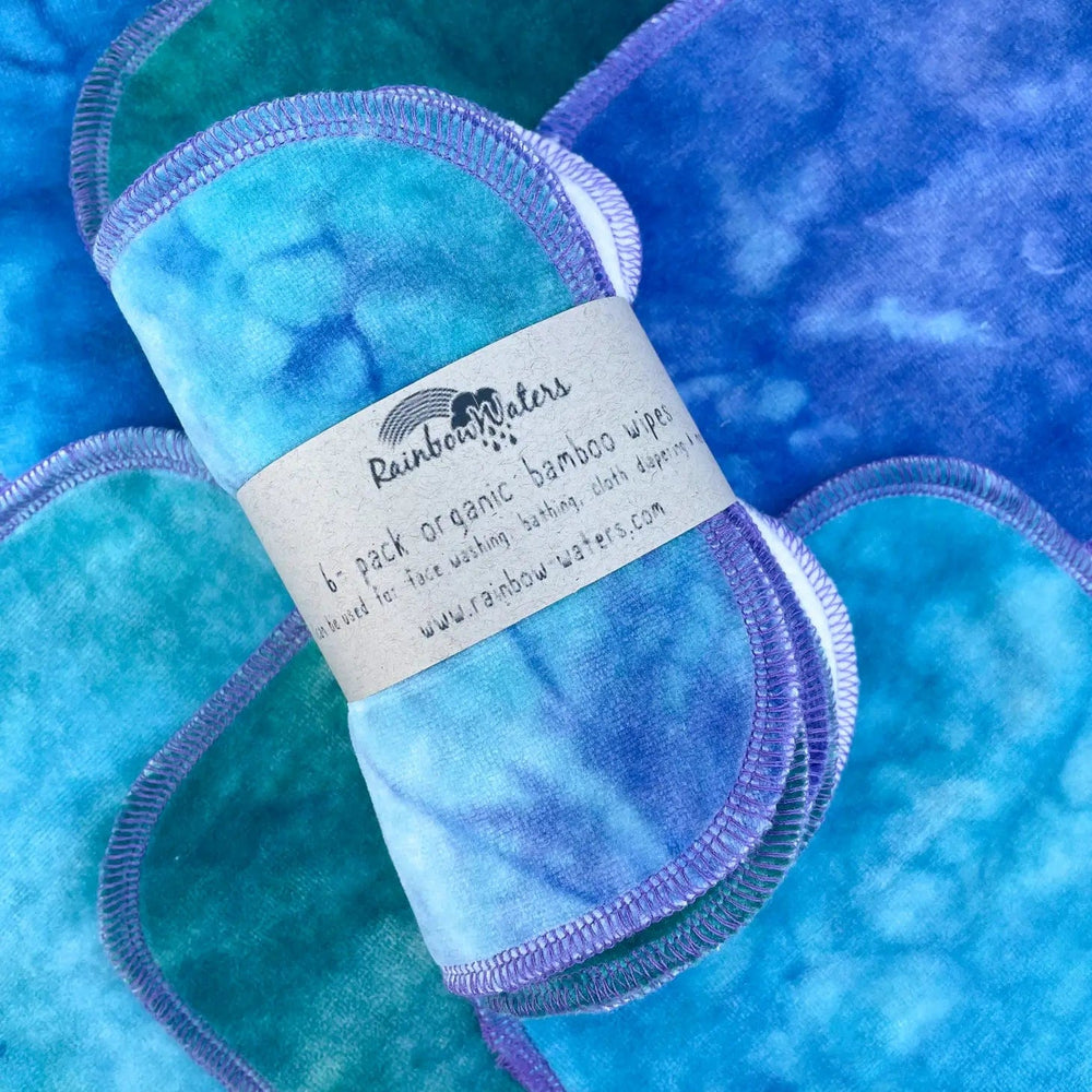 Mermaid 6-pack Tie Dye Organic Wipes Rainbow Waters Lil Tulips