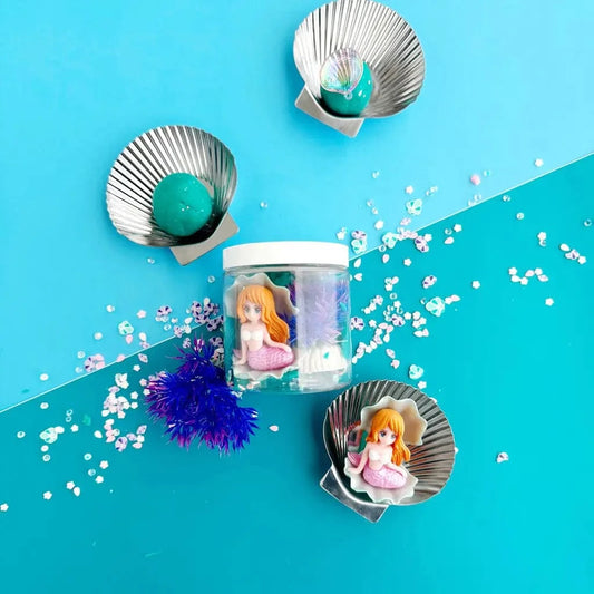 Mermaid Mini Dough-To-Go Play Kit Earth Grown KidDoughs Lil Tulips