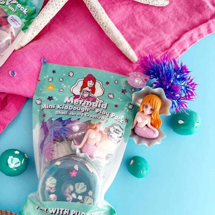 Mermaid Mini Play Pack - 2 oz. Earth Grown KidDoughs Lil Tulips