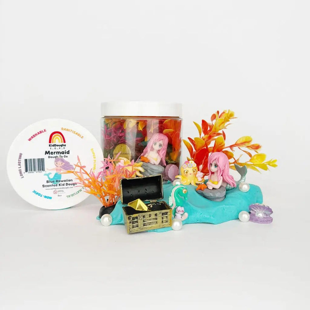 Mermaid (Tropical Punch) Play Dough-To-Go Kit Earth Grown KidDoughs Lil Tulips