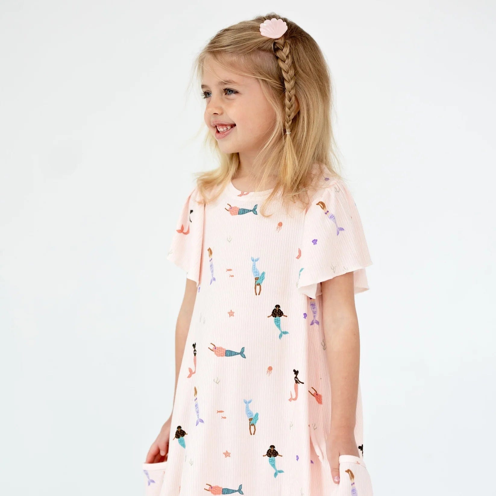Mermaids Small Ribbed Pocket Dress Brave Little Ones Lil Tulips